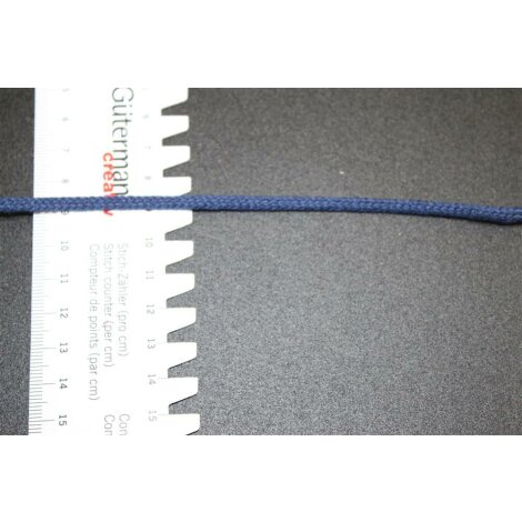 Kordel Schnur Flechtkordel Baumwolle 4 mm dunkelblau, Meterware