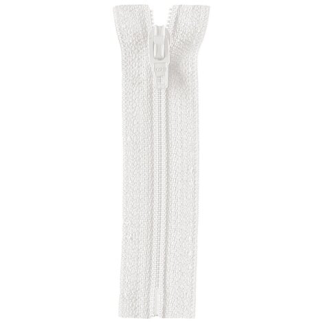 OPTI Marken-Reißverschluss 4801 weiß Kunststoff, nicht teilbar 50 cm