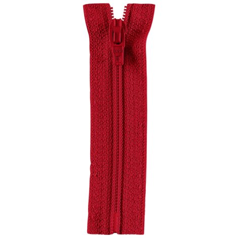 OPTI Marken-Reißverschluss 4801 rot Kunststoff, nicht teilbar 22 cm