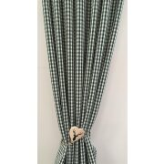 Landhaus Dekostoff Gardine Vorhang Karo 6 mm natur...