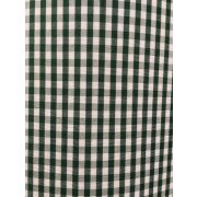 Landhaus Dekostoff Gardine Vorhang Karo 6 mm natur grün blickdicht, Reststück 1m+2m