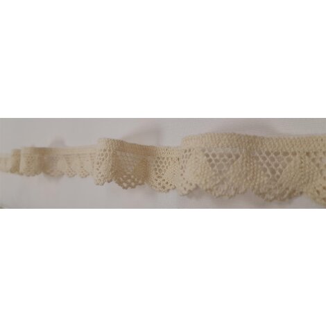 H&auml;kelspitze Spitze Borte Landhaus beige creme H&ouml;he 30 mm, Restst&uuml;ck 2,6 m