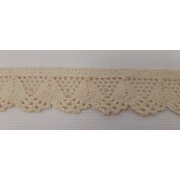 H&auml;kelspitze Spitze Borte Landhaus beige creme H&ouml;he 30 mm, Restst&uuml;ck 2,6 m