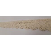 H&auml;kelspitze Spitze Borte Landhaus beige creme H&ouml;he 30 mm, Restst&uuml;ck 2,6 m