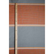Dekostoff Gardine Vorhang Streifen orange grau gelb teiltransparent, Meterware