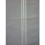 Stores Gardine Stoff Vorhang Streifen wei&szlig; schlamm transparent, Meterware