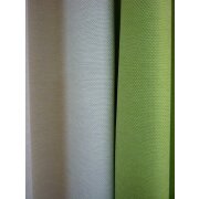 Dekoschal Gardine Vorhang mit Wellenband apfel gr&uuml;n beige, abdunkelnd, fertig gen&auml;ht
