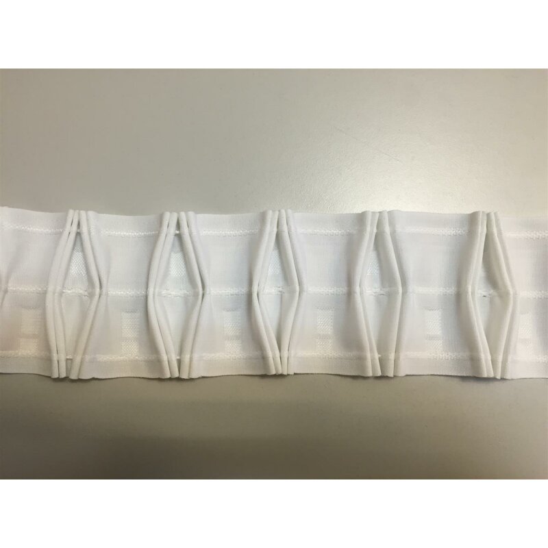 5 Meter Gardinenband Kräuselband 25 mm breit weiß Neu