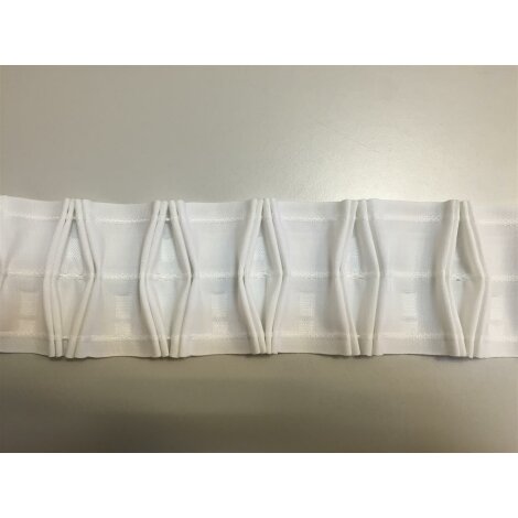 Gardinenband Faltenband Schmuckfalte 90 mm 1:2,5 weiß,...