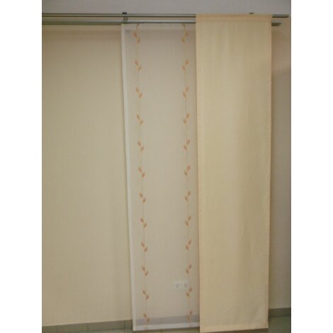 Musterfenster Vorhang Gardine Flächen Ranken rost beige...