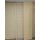 Musterfenster aus 2 Fl&auml;chen Schiebevorh&auml;nge Ranken rost beige natur, H&ouml;he 2,38 m