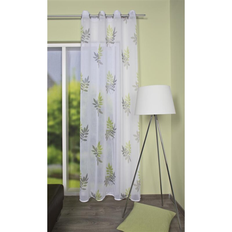 heimtexland ® Tenda con occhielli in jacquard, 245 x 140 cm, colore turchese