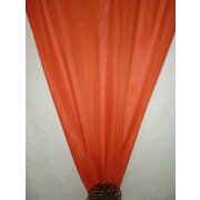 Dekostoff Gardine Vorhang Voile uni lachs orange...