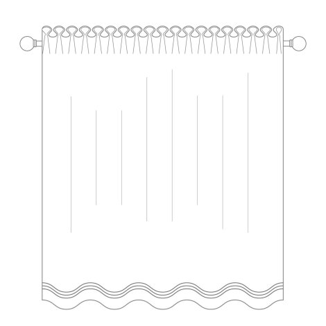 Schal mit Gardinenband (Schiene)