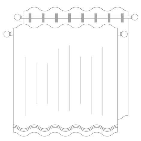 Schal mit verdeckten Schlaufen (Stegband)