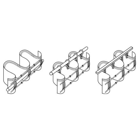 Schal mit Kombiband (für Schiene, Stange oder Durchschub)